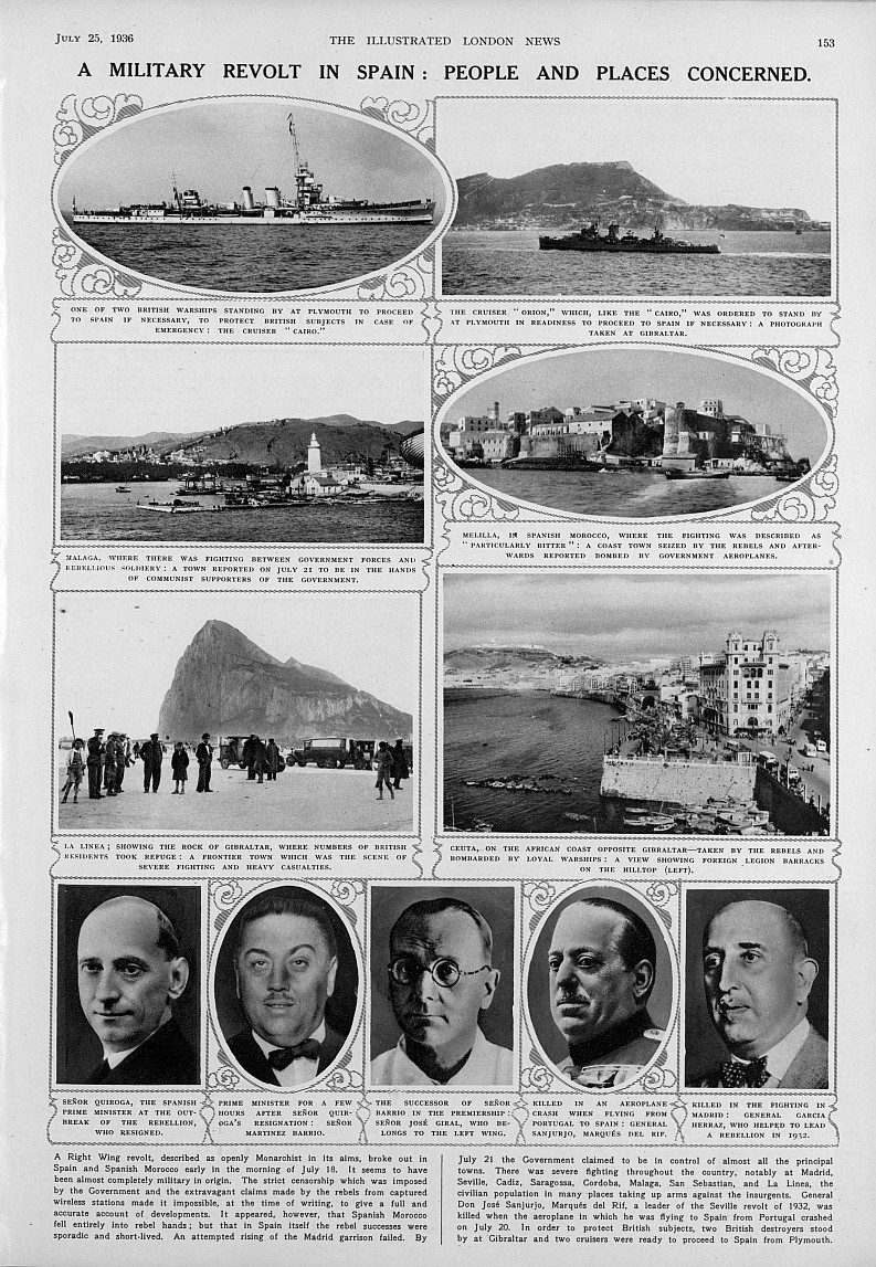 military revolt in Spain