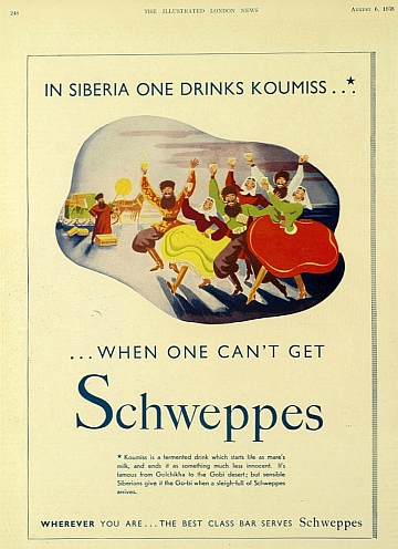 Koumiss Schweppes advert